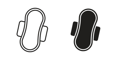 Sanitary pad icon concept set. Simple icon collection