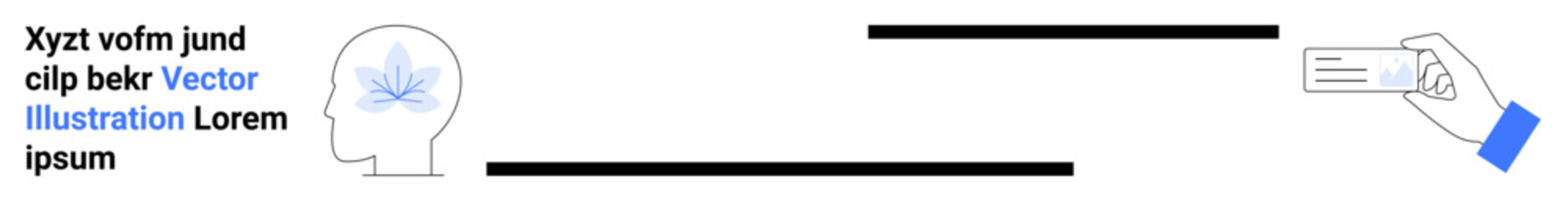 Identity verification, communication, business networking, mental connection, idea sharing, conceptual design. Head profile with a brain symbol connected to a business card. Identity verification