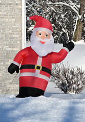 Inflated Santa Waving