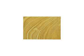 Small marble onyx tile with curved banded veins is isolated.