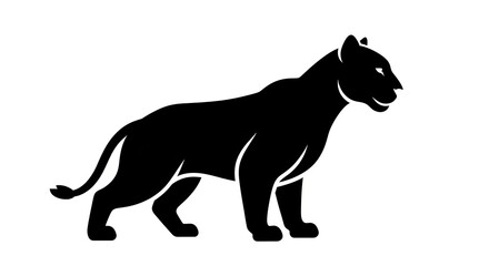 Obraz premium Black Panther Silhouette Standing Proudly.