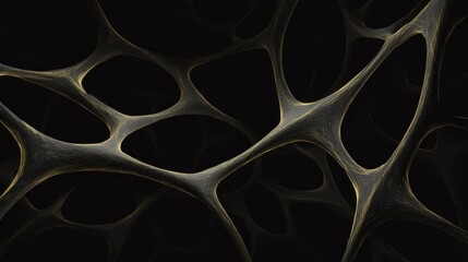Abstract network design featuring intricate lines in a dark setting.