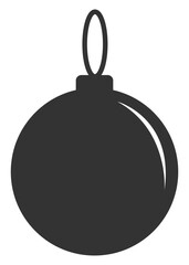 Christmas bell icon isolated on white background.