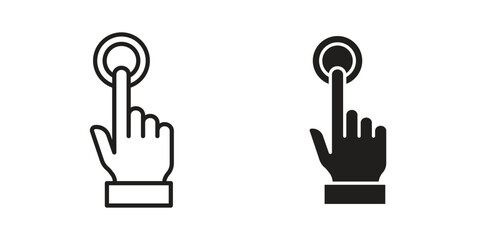 Obraz premium Interactive icon set. Outline symbol editable.