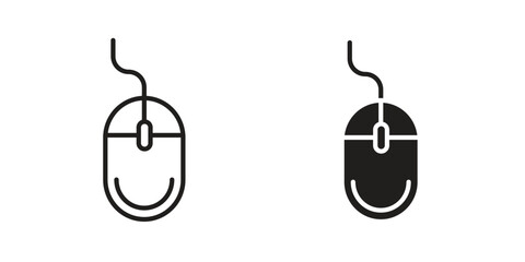 Obraz premium Mouse icon set. Outline symbol editable.