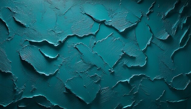 petrol colored textured wall background in shades of teal