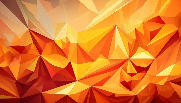 vibrant orange and yellow polygonal geometric abstract background