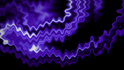Abstract Wavy Purple Neon Lines Background with Tight Swirling Energy Effect and Intense Vibrant Glow for Modern Technology or Digital Banner