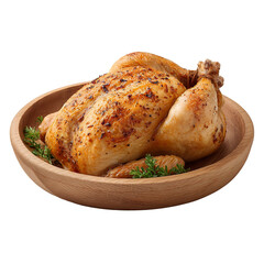 Baked chicken isolated on transparent background