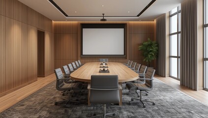 Fototapeta premium Boardroom Interior ( 3d render )