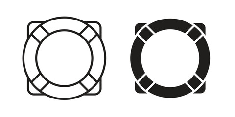 Life buoy icon flat and stroke collection for ui ux work. © Oliver