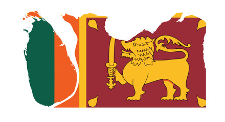 Fototapeta premium Sri Lanka's National Flag A Visual Representation of History, Culture and Identity with Distinctive Colors and Symbols