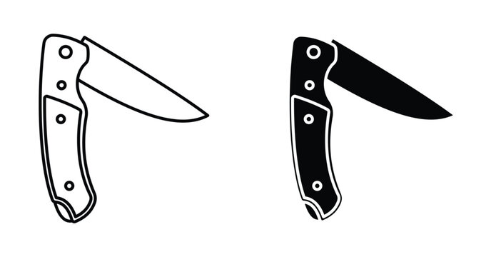 Pocket knife icon graphic design. Vector icon illustrations