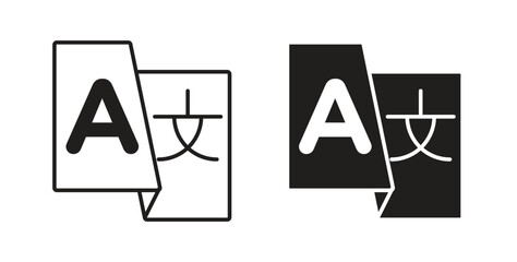 Language icon in simple flat trend modern graphic design abstract logotype element