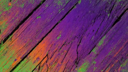 Abstract Colorful Wood Planks with Unique Grain Patterns and Textures.