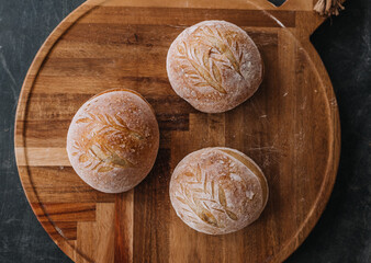 Artisan Sourdough Bread Bowls with Golden Crus
