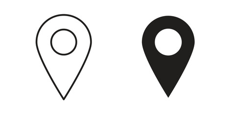 Location icon simple vectors in black, suitable for projects