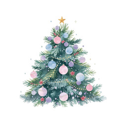 christmas tree and decorations