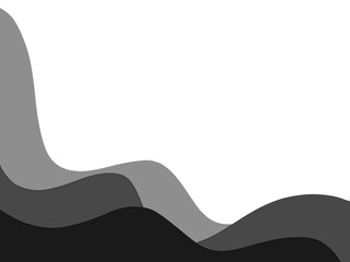 Obraz premium Black and grey wave curve waving line art grafis