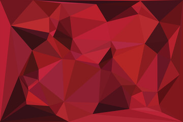 Abstract geometric background with a red triangle pattern, texture, and light elements in a futuristic 3D polygon style illustration