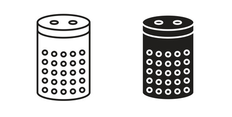 Smart speaker icon simple vectors in black, suitable for projects