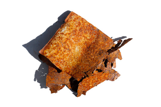 Piece of old rusty of zinc sheet