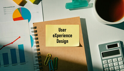 There is sticky note with the word User eXperience Design. It is as an eye-catching image.