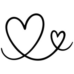 Hand drawn heart flourish vector