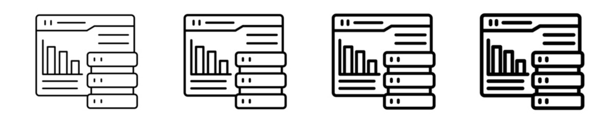 Statistic  Icon Set Different Style Collection
