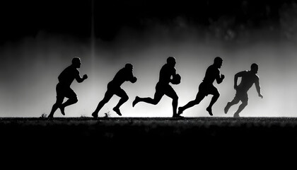 rugby silhouettes