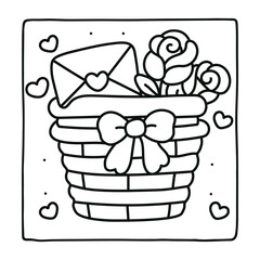Bold and Easy Valentine's Day Coloring Page for Kids and Adults,  Cozy Love Coloring Page, Cute and Cozy, Bold and Easy, Fun Romantic, Hygge-Inspired Designs, Valentine's Day, Self-love, Victor art.