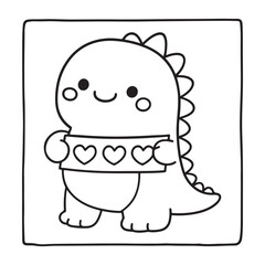Bold and Easy Valentine's Day Coloring Page for Kids and Adults,  Cozy Love Coloring Page, Cute and Cozy, Bold and Easy, Fun Romantic, Hygge-Inspired Designs, Valentine's Day, Self-love, Victor art.