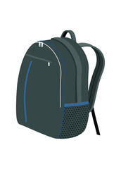 Backpack bag. Simple flat illustration.
