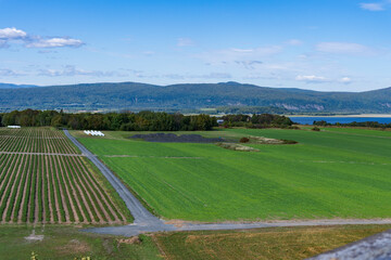 Beautiful Saint Anne mountain view from the Orleans island