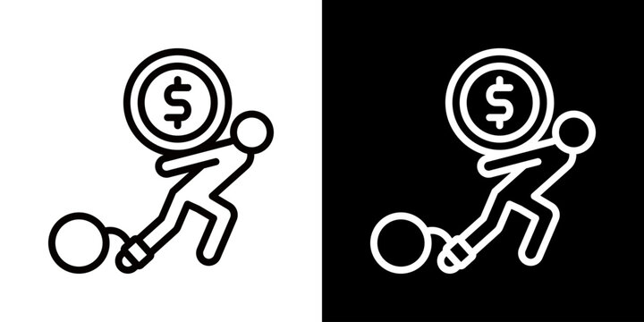 Liability Icon Of Flat Black And White Style 