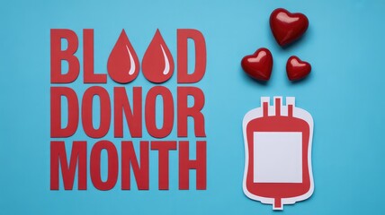 Show Your Support for Blood Donor Month and Inspire Others to Give the Gift of Life with this Inspiring Graphic, Perfect for Awareness Campaigns