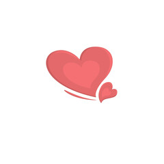red heart on white background