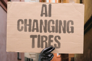 "AI Changing Tires" Machines remove and install wheels on vehicles at service centers. TIRE. WHEEL. CHANGE. MECHANIC. SERVICE.