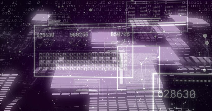 Displaying central translucent panels with keyboard keys in purple data view, showing 628630