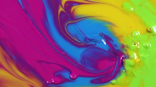 Ethereal dance of light and color across a glossy, reflective surface, enhancing the luminosity and depth of the pigments. artistic interpretation vibrant, colorful, abstract, liquid, fluid, art,?