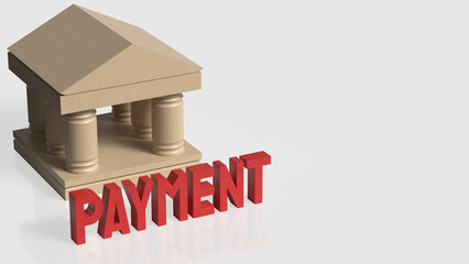 Banking Payment Financial Service Concept 3d render.