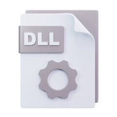 3D DLL System Library File Icon