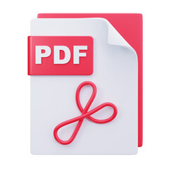 3D PDF Document File Format Icon