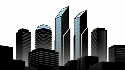 Fototapeta premium Modern Metropolis Silhouette