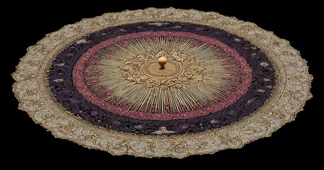 Ornate Circular Ceiling Decoration.