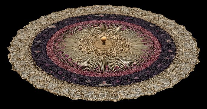 Ornate Circular Ceiling Decoration.