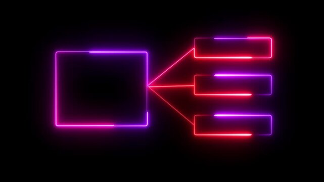 &ldquo;Futuristic Neon Flowchart Diagram Showcasing Digital Process Mapping With Glowing Cyber Lines, Modern Tech Workflow Structure, and Dynamic Data Connectivity&rdquo;