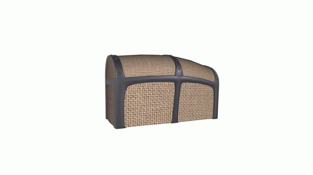 Curved Decorative Storage Box with Woven Texture