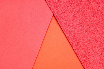 Fototapeta premium Texture of different coral papers as background, closeup
