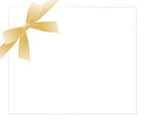 Gold ribbon bow corner background image,gold corner ribbon bow background vector,corner ribbon bow gold design for invitation card,golden ribbon bow corner stock vector on white background 